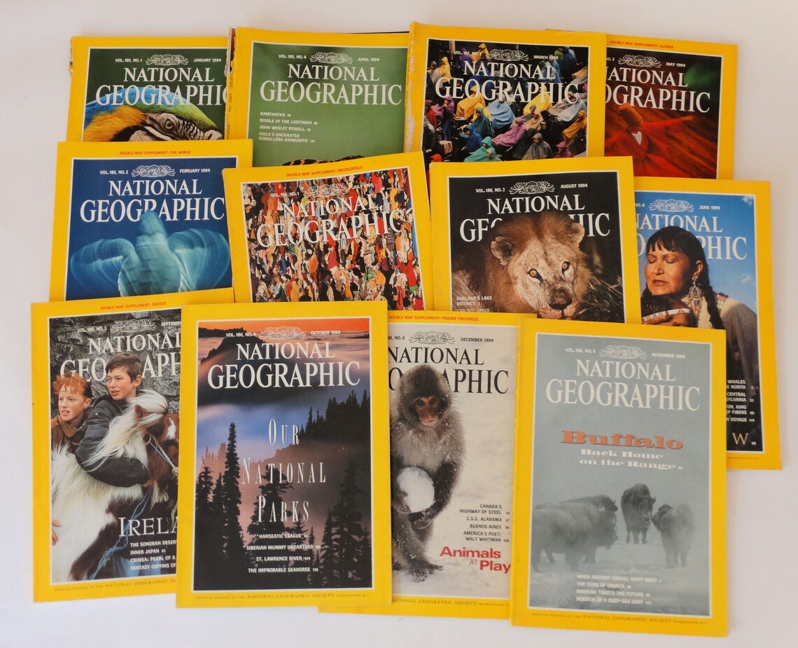 1994 National Geographic Magazine Nat Geo 1994 Nat Geo | Etsy