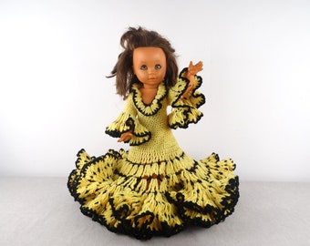 1971, Muñeca Vintage Gotz Puppe, Muñeca de vinilo de 16", Muñeca vestida, Muñeca grande, Muñeca Gelenkpuppe, Muñeca retro, Muñeca para niñas, Muñeca alemana, Muñeca vieja