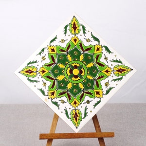 Mandala Tile, Mandala Decor, Retro Ceramic Tile, Tile Decal, Greek Tile, Sticker Tile, Bohemian Wall Tile, Kitchen Tile, Bathroom Tile, Tile