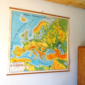 Grafico europeo, Mappa scuola geografia, Grafico d'Europa, Grafico a schermo, grafico a discesa, Mappa di grandi scuole, Grafico del mondo, Mappa orizzontale, Grafico