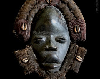 African Art • Fine Art Photography • Ethnographic Art Image Series • Portrait of Dan Deangle Face Mask • Tribal Art • High Res Print