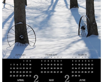 Quiescence • 2026 Year at a Glance Wall Calendar • Yearly Calendar • Size: 14.25x23.25 • Semi-gloss Poster Paper