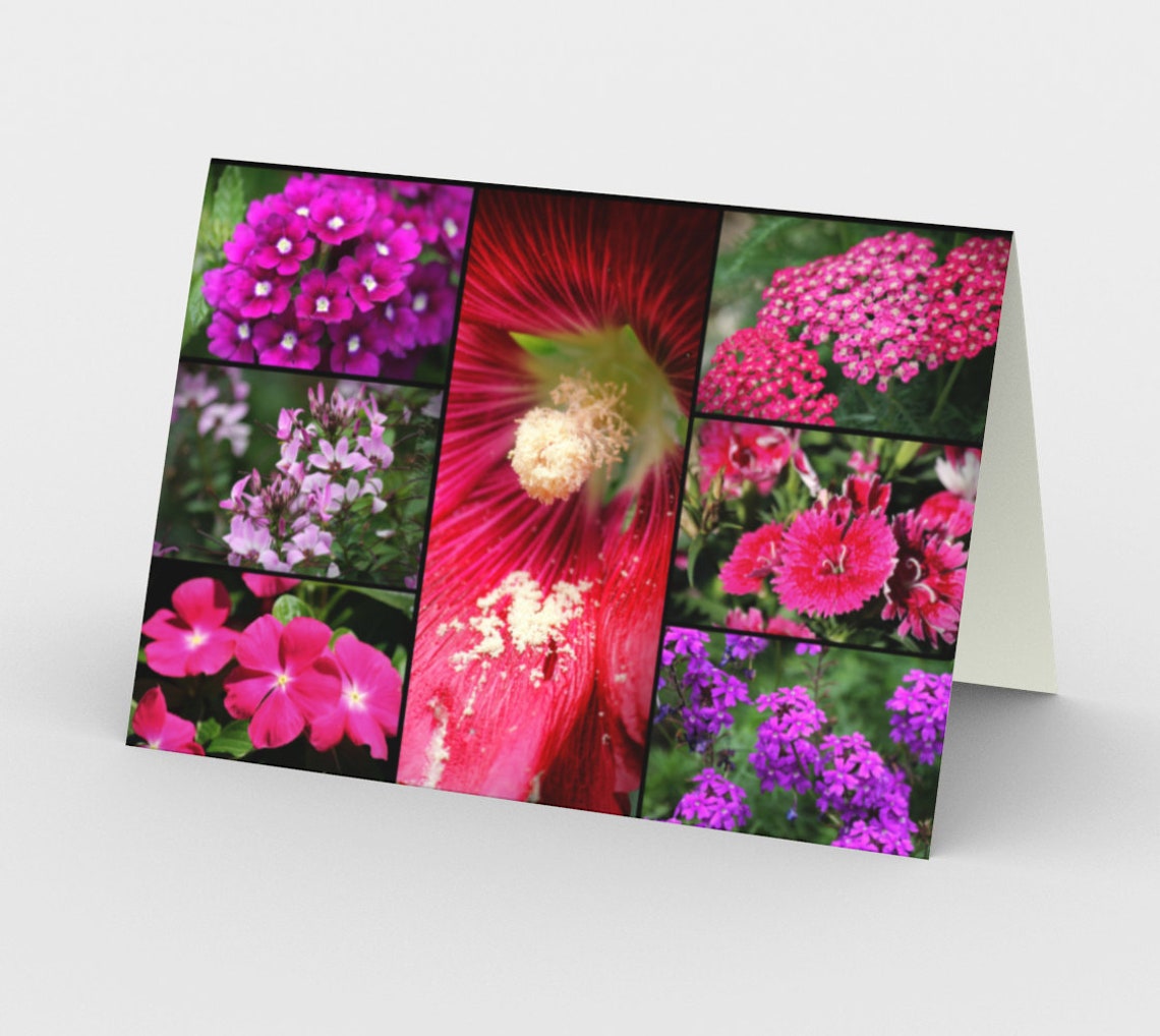 Cards Floral Montage 1 Set of 3 Note Cards Greeting Cards ...