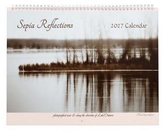 Sepia Reflections • Maandkalender 2027 voor aan de muur • Muurdecoratie • Verkrijgbaar in 2 maten • Kunstfotografie