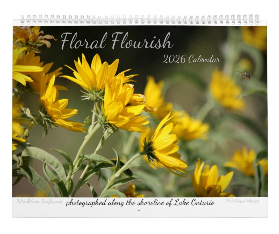 Calendar • Floral Flourish • 2026 Monthly Wall Calendar • Wall Art • Intimate Portraits of Flowers • Floral Nature • Fine Art Photography