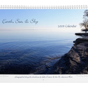Calendar • Earth, Sea, & Sky • 2026 Monthly Wall Calendar • Wall Art • 4 Seasons in Northern NY • Nature Landscape • Fine Art Photography
