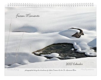 Frozen Moments • 2027 Monthly Wall Calendar • Wall Art • Winter Wintertime Wintry • Landscapes Nature • Fine Art Photography