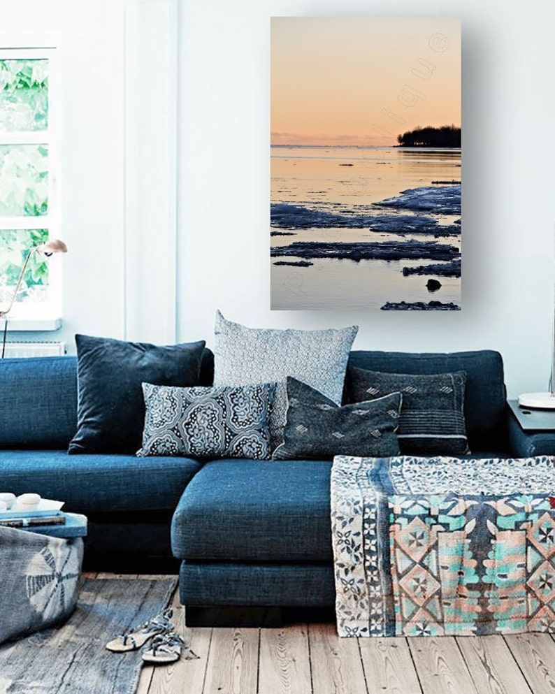 Landscape \u2022 High Res Print Fine Art Photography \u2022 Twill by Twilight \u2022 Tranquil Mid-Winter Seascape Waterscape \u2022 Nautical