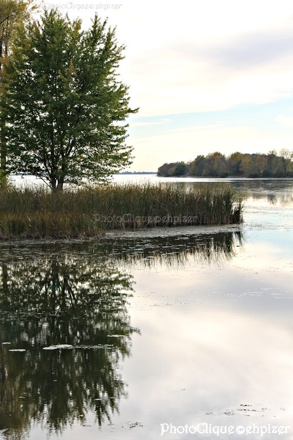 Fine Art Photography • Bay Watch • Serene Early Evening Seascape Waterscape Landscape Scene in Autumn • High Res Print