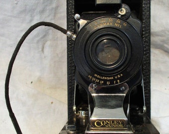 Conley Junior Camera, Early 1913 American Bellows Camera, Antique Photography Salvage