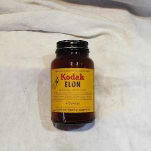 Vintage Kodak Elon Bottle: Darkroom Photo Developing Chemical