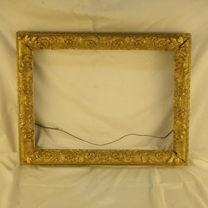 19th Century Neoclassical Gold Picture Frame: Large Art Salvage
