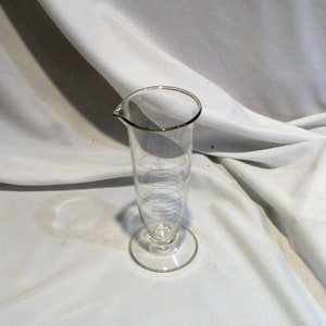 Vintage Lab Beaker: Hand Etched Glass Apothecary Flask