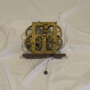 Clock Mechanism or Movement, Vintage Brass, Salvage Chic, Steampunk Timepiece
