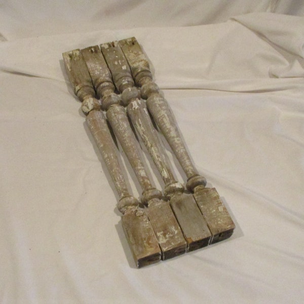 Balusters, Architectural Salvage, Old Set of 4, Elegant Tapered Design, Re-Purpose as Table Legs