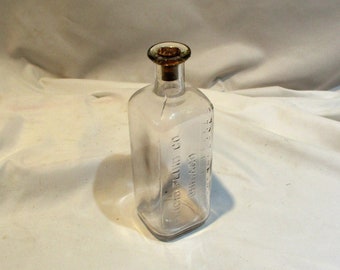 Vintage Embalming Fluid Bottle: Chicago Mortuary Laboratory Salvage
