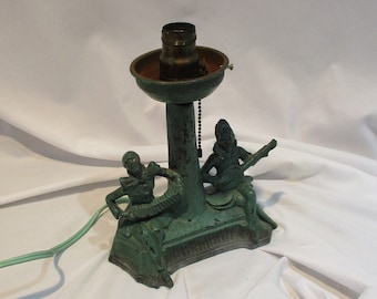 Art Deco Desk Lamp Body, Hollywood Regency Chic Style, Antique Lighting Salvage