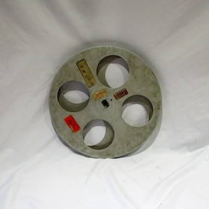 Film Reel, LAST ONE, Mid Century Movie Reel, Metal Salvaged Large Movie Reel