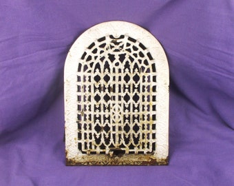 Radiator or Vent Grate, Large Arched Tombstone Style, Old Art Nouveau Architectural Salvage Register