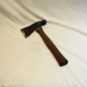 Hatchet or Ax, Hand Made and Hand Forged Antique Axe, Early Stanley Tool