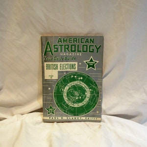 1950 American Astrology Magazine, December Issue, Mid Century Horoscopes, Astronomy, Zodiac, and Cosmic Law, Retro &#39;Zines