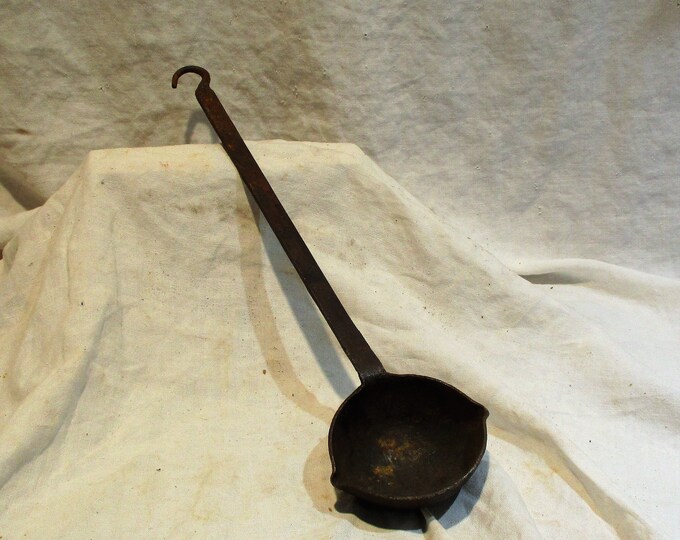 Metal Crucible, Antique Industrial Smelting Tool, Unmarked