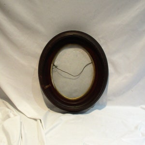 Wood Oval Picture Frame, 19th Century Antique Victorian Walnut Art Frame, Great Art Salvage