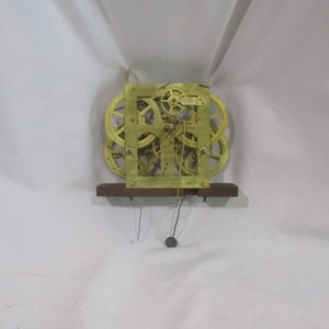 Clock Mechanism or Movement, Vintage Brass, Salvage Chic, Steampunk Timepiece, Unmarked