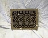 Vent Grate or Radiator Grate, Large Rectangular Cast Iron Architectural Salvage