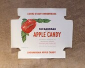Crate Label, Virginia Shenendoah Apple Candy Vintage Box Label, Agricultural Farm Salvage