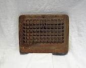 Vent Grate Cover or Radiator Grate Cover, Rectangular Cast Iron Factory Architectural Salvage