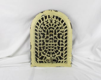 Radiator or Vent Grate, Large Arched Tombstone Style, Old Art Nouveau Architectural Salvage