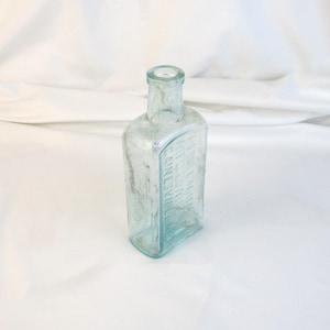 Antique Aqua Glass Bottle: Hebblewhite Manufacturing, Cainesville NY
