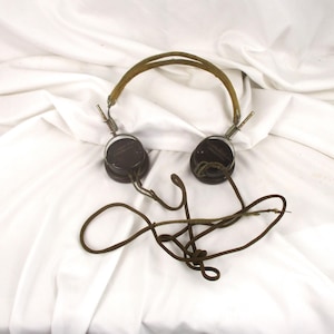 Radio Headset or Headphones, Trimm Radio Manufacturing Company, Early to Mid 20th Century, Possibly Radio or Ham Radio Receiver Head Phones