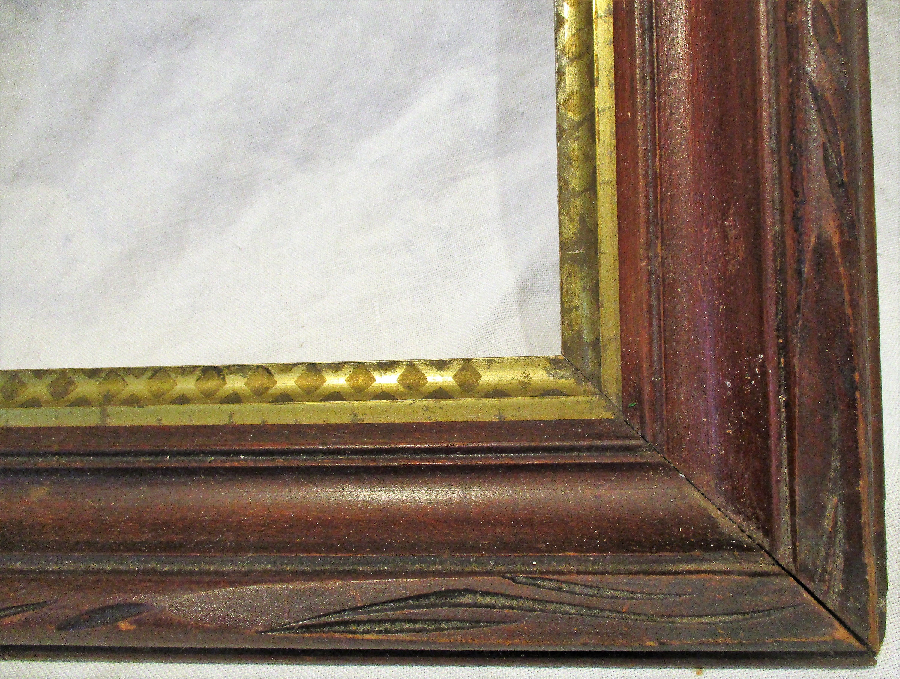 Antique Picture Frame with Brass Easel, 1800s for sale at Pamono