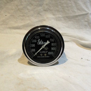 Water Pressure Gauge, John Bean 1,000 PSI Gauge, Firefighting Truck Vintage Salvage