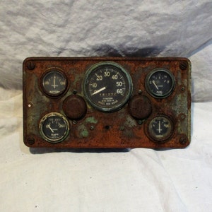 Instrument Panel, Jeep Dashboard, Old Cockpit Gauge Panel, Vintage Control Panel