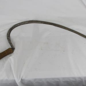 Sickle or Scythe or Reaper, Old Farm Tool, Hand Made and Hand Forged and Signed, Antique Early American Agricultural Tool