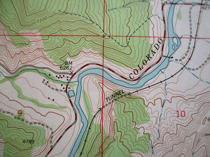 1974 Colorado Vintage Topographical Map Colorado River Etsy