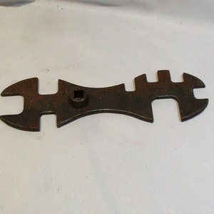Tractor Wrench, Bicycle Wrench, Old Iron Age Multi Tool, Farm and Barn Salvage, Rustic Country Vintage Tools