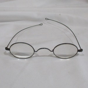 Vintage Children&#39;s Eyeglasses: Antique Wire Rim Spectacles