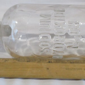 Vintage Wheaton Apothecary Bottle: Embossed Sodium Hydroxide, Frosted Stopper image 10