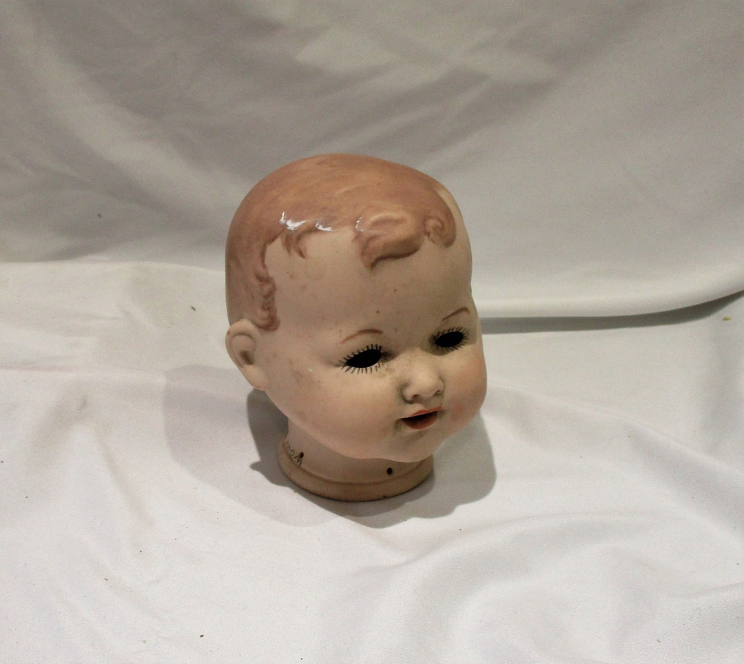 Reproduction German Bisque Doll Head: Germany 352/8, Plum