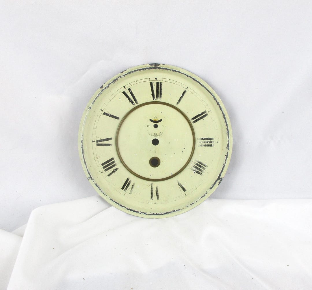Round Clock Face, Old 7 1/8 Inch Face With Roman Numerals - Etsy