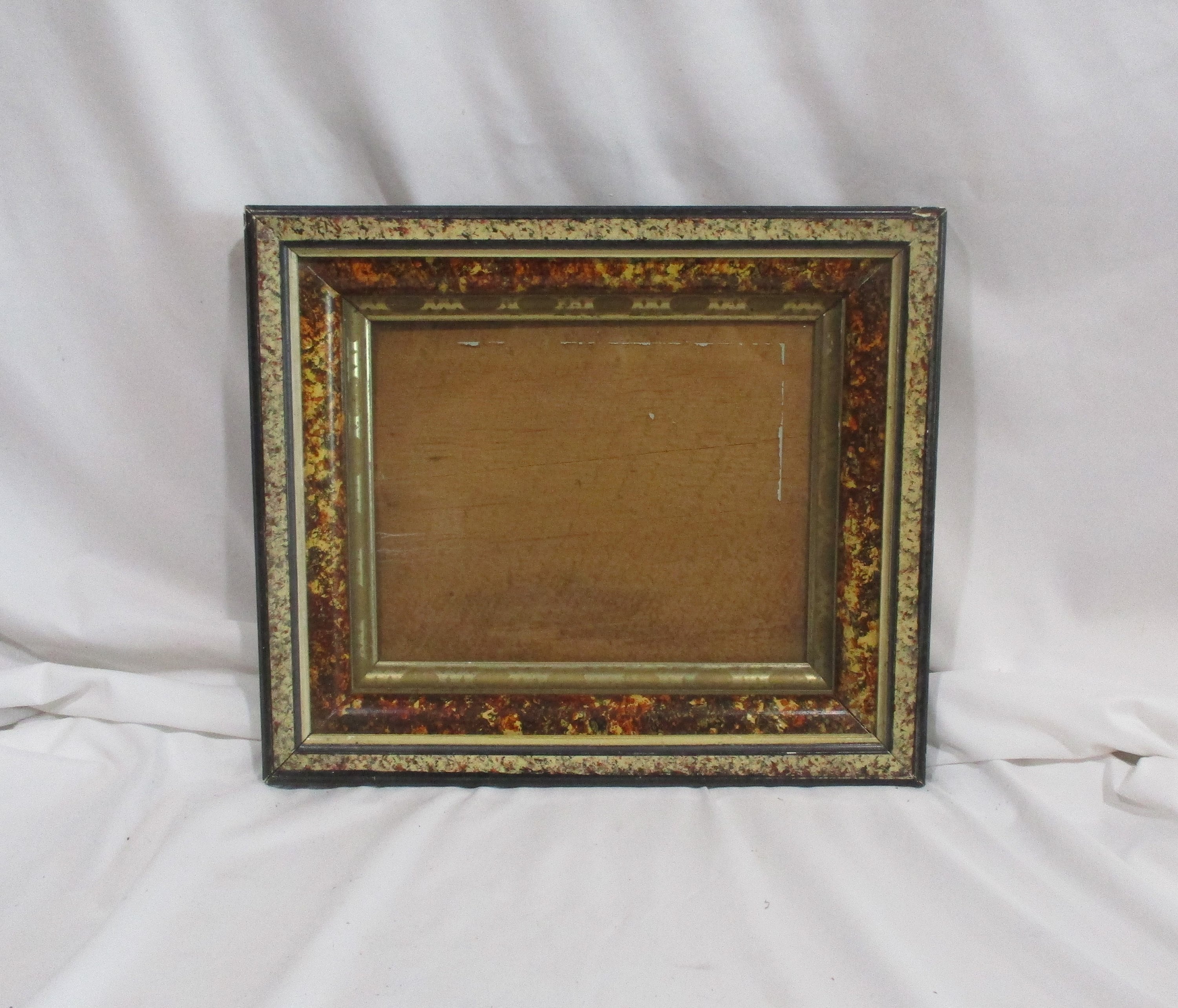 Victorian Faux Tortoiseshell Picture Frame: Eastlake Art Salvage