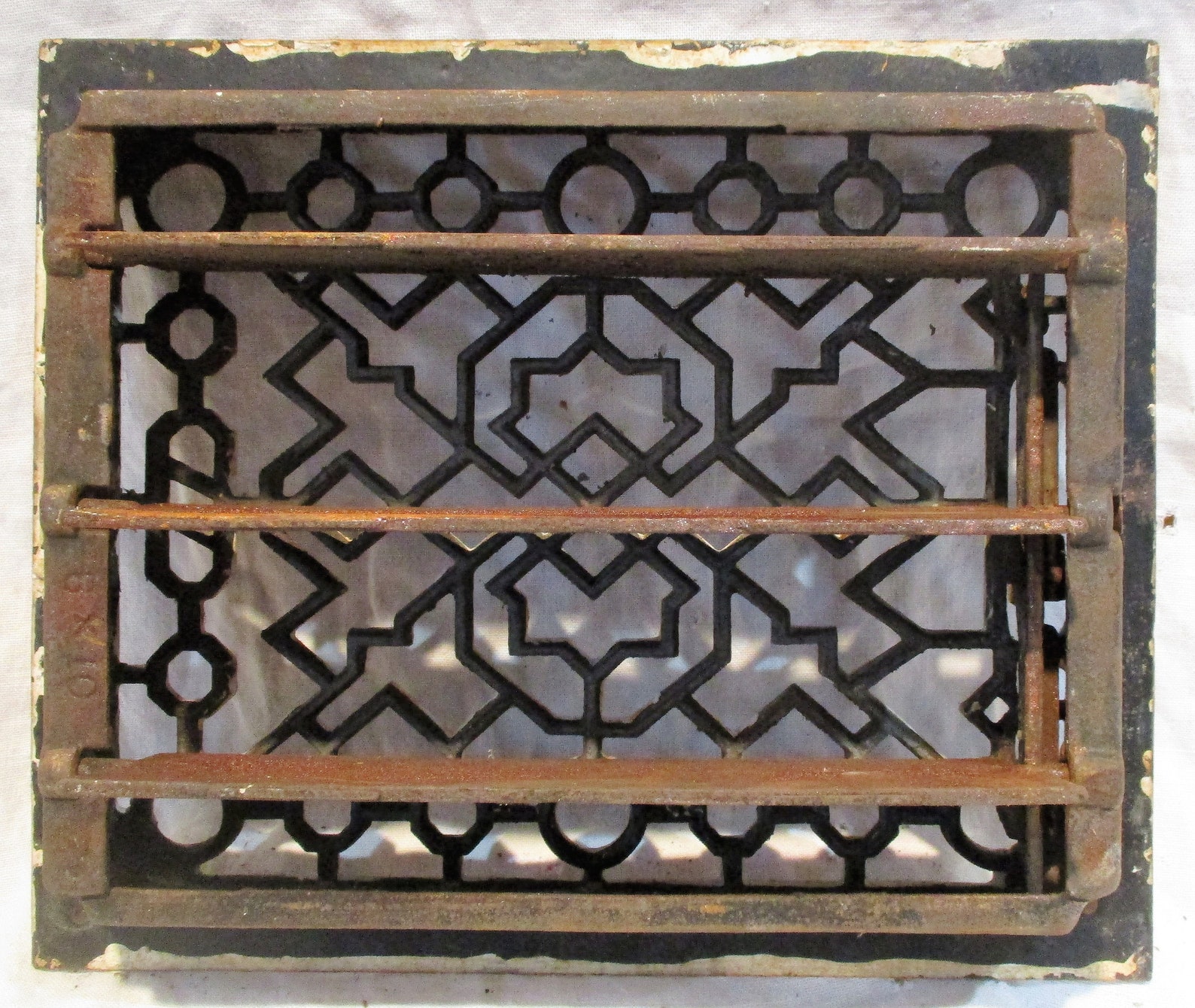 Vent Grate or Radiator Grate Rectangular Antique Cast Iron Etsy