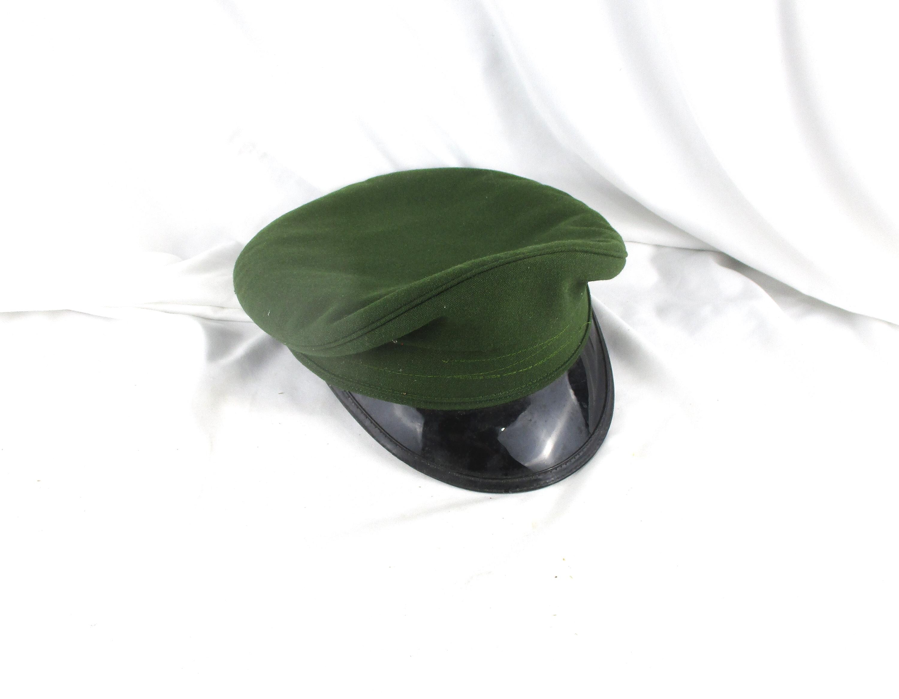 Vintage Swedish Military Cap: Green Canvas Costume Hat, Sommens 74
