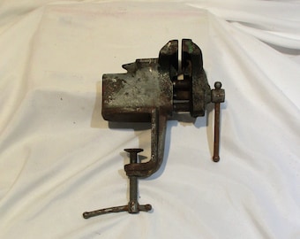 Jeweler's Vise, Workshop Vise, Antique Vise, Table or Bench Vise, Old Tool Industrial and Factory Salvage, Specialty Clamp