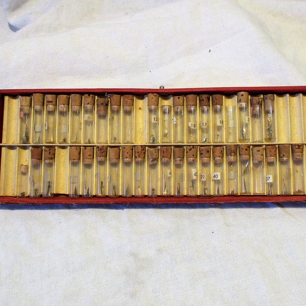 Watch Maker's Kit, Vintage Tools, Antique Watch Repair Kit, Vials and Test Tubes, Factory Salvage