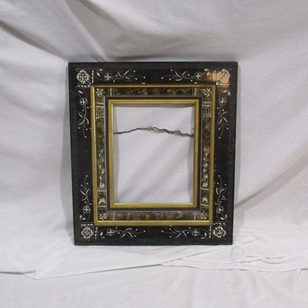 Exceptional Aesthetic Movement Empty Picture Frame, 19th Century Frame, Great Antique Art Salvage, Old Fine Art Frame